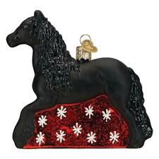 Old World Christmas FRIESIAN HORSE (12589) Glass Ornament w/OWC Box