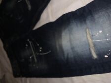 Blue Paint Splatter Jeans Very Good Condition - Size XL(36)