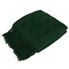 Textured Knitted Fringe Throw