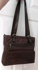 GIANNI CONTI Bag Brown Leather Shoulder Bag Italian Quality Leather.