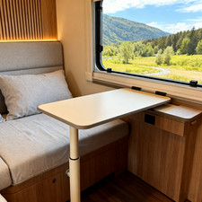 ADJUSTABLE HEIGHT FOLDING TABLE 800X400MM FOR MOTORHOME CARAVAN CAMPERVAN RV