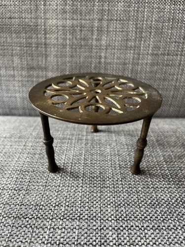 Charming small brass tea - small,