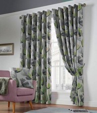 Pair of Curtains Lime Green 66