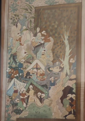 Mughal painting silk - mughal, approx