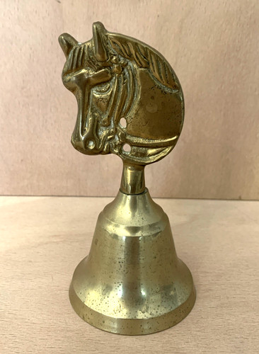 Horse head brass - head, bell