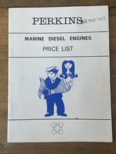 PERKINS MARINE DIESEL ENGINES PRICE LIST MAY 1965
