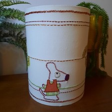 Mamas & Papas Embroidered Nursery Ceiling Light Shade Cream H26cm D19cm VGC