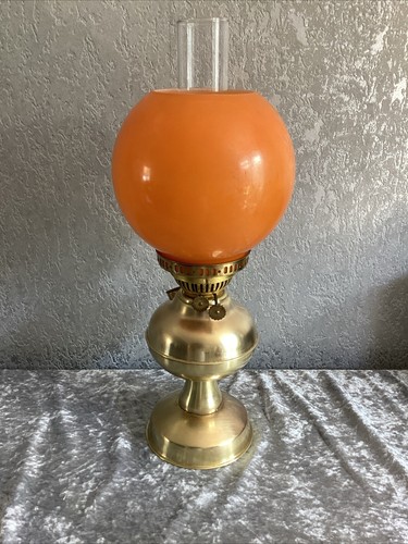 Vintage brass oil - oil, lamp