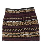 Zara Red Woven Skirt, A-line