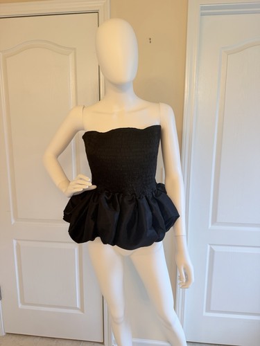 Nwt fashion nova black smocked - black,