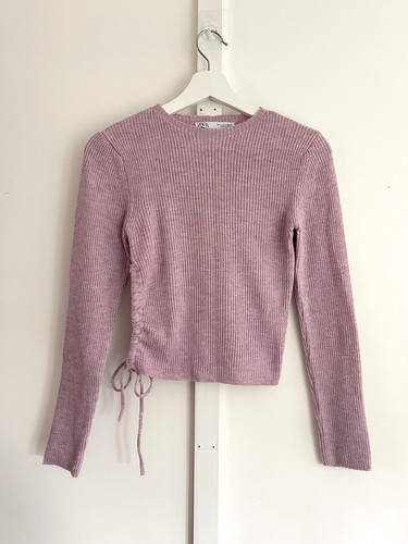 Zara pink marl gathered - pink,