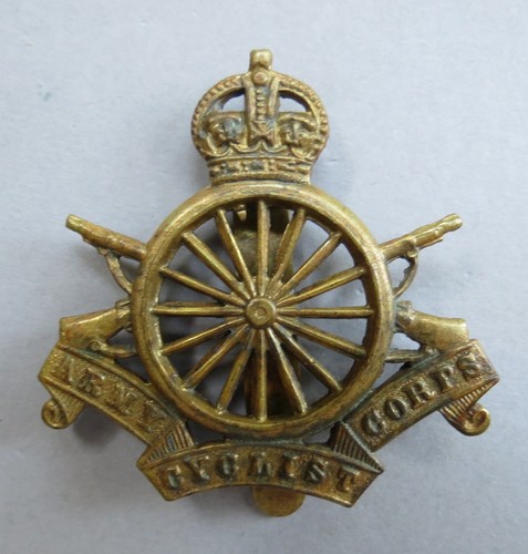 Military brass cap badge - military, army