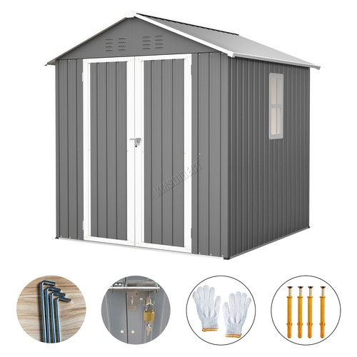 Garden shed 6x6ft steel - shed,