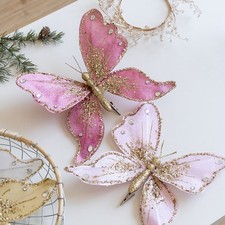 Glitter Fabric Butterfly Clip