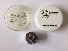 Vintage Swallow Spooled Typewriter Ribbon Group 28 Black/Red