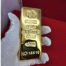 Simulated Swiss bank gold bars