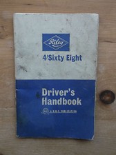 RILEY 4/SIXTY EIGHT DRIVER'S HANDBOOK 1965 THE BRITISH MOTOR CORPORATION LIMITED