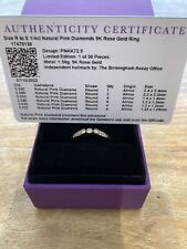 Natural pink diamond 9ct Rose Gold Ring 