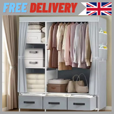 Large Fabric Canvas Wardrobe