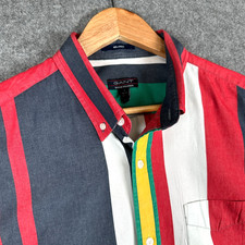 Gant Shirt Mens Large Blue Red