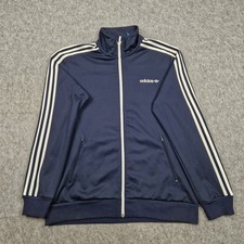Adidas Jacket Mens Medium Blue Beckenbauer Tracksuit Track Top  Trefoil Retro