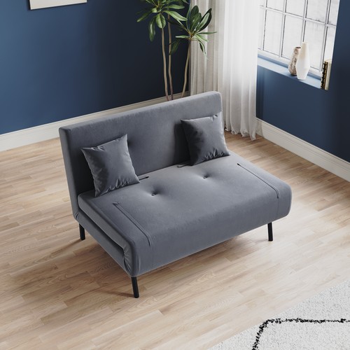 Grey velvet sofa - grey,
