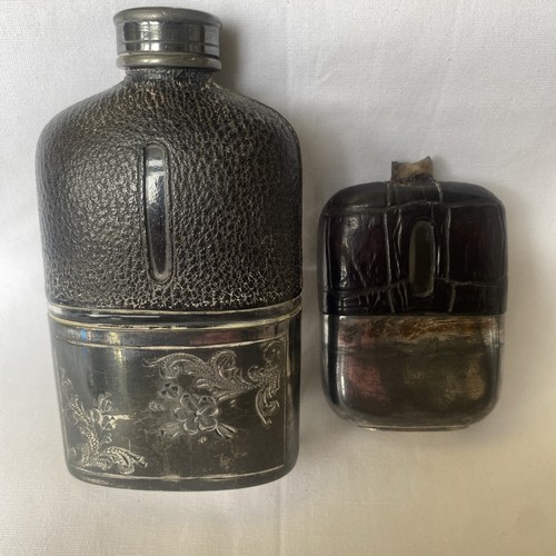 Antique 19thc hip flask - antique,