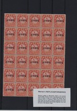 FORGERY - Sheet of Werner's