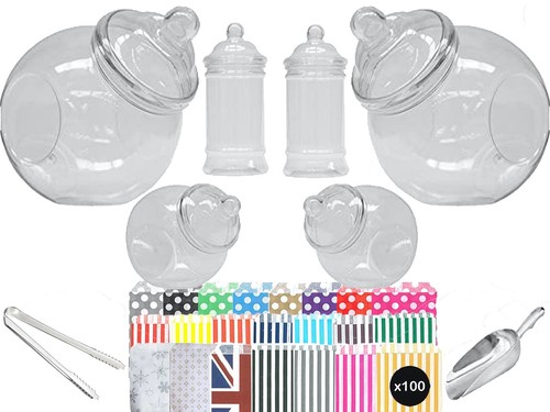 Plastic sweet jars - plastic, 1