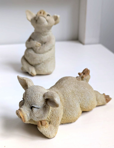 Resin pig piglet decorative - pig,