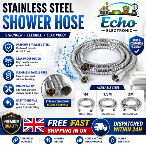 Stainless steel shower hose - stainless,