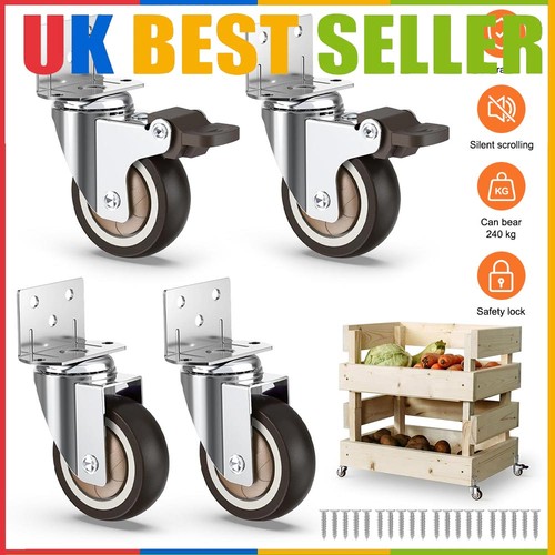 Shaped rubber castors - castors, 4