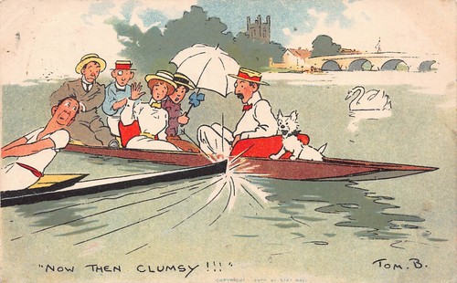 Postcard comic tom browne - browne,
