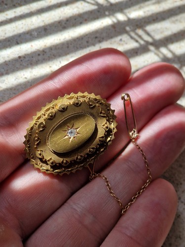 Victorian 15k gold diamond - victorian,