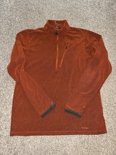 Mens Rohan Jumper, Size Medium, Orange, Microgrid Stowaway, 1/4 Zip, (xxx)