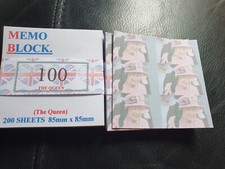 Queen Memo block refill 200 watermarked  sheets 85x85mm