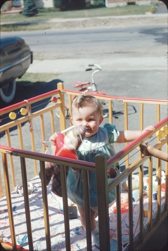 1950s baby infant standing - baby,