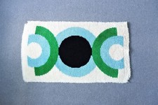 Vintage 70s 60s retro Abstract rug rya Scandinavian Midcentury Mid Mod Decor