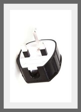 SILVER PLATED MK TOUGHPLUG (BLACK)  FITTED WITH SILVER PLATED FUSE | 13 AMP