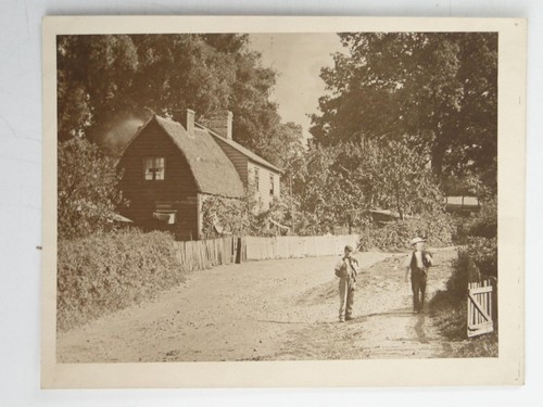 Rural scene wooden cottage - scene,