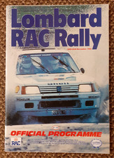 LOMBARD RAC RALLY 1985 - PROGRAMME  Peugeot 205 T16  Mint Condition