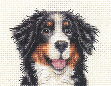 BERNESE MOUNTAIN DOG PUP Full counted cross stitch kit All materials Fido Stitch