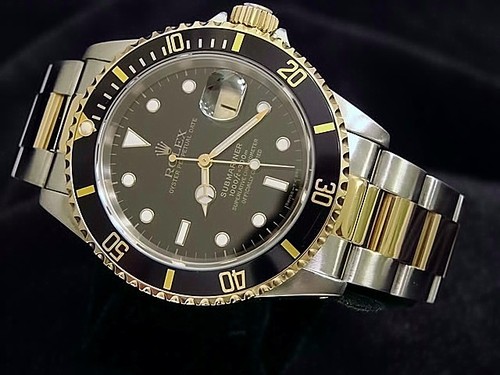 Rolex mens submariner date 18k - rolex,