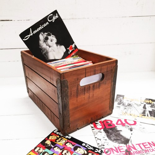 Rustic record box - inch, vinyl