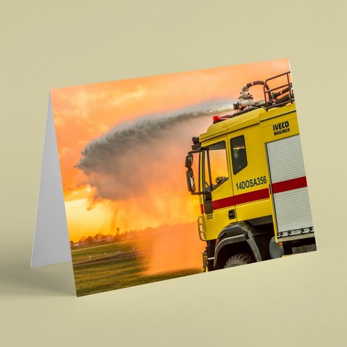 Fire engine shooting very