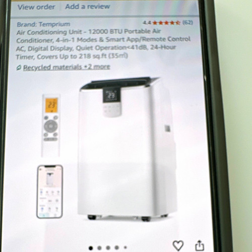 Temprium 12000 btu - btu, portable