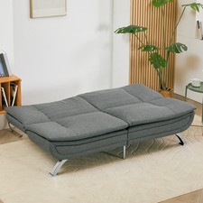 Grey 3-In-1 Sofa Bed, 2-Seater