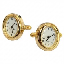 Watch Cufflinks Oval Gold -