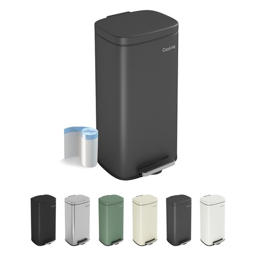 Kitchen pedal stainless - stainless, bin