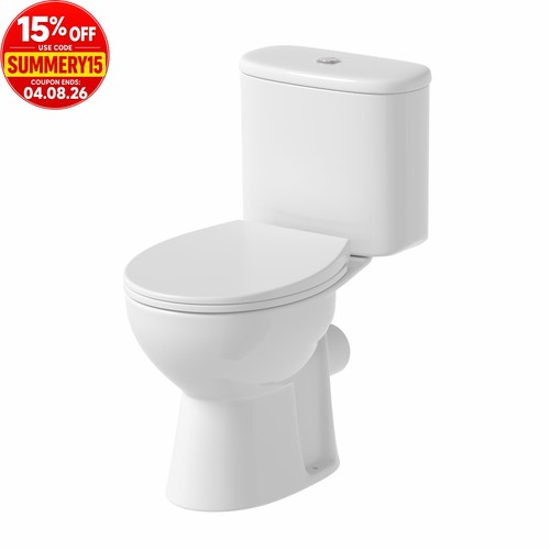 Close coupled rimless toilet - close,
